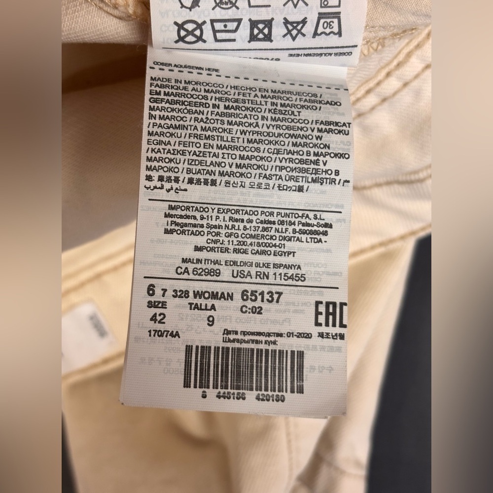 MNG Denim Regina Jeans Size 10 Color Ecru - Picture 10 of 12